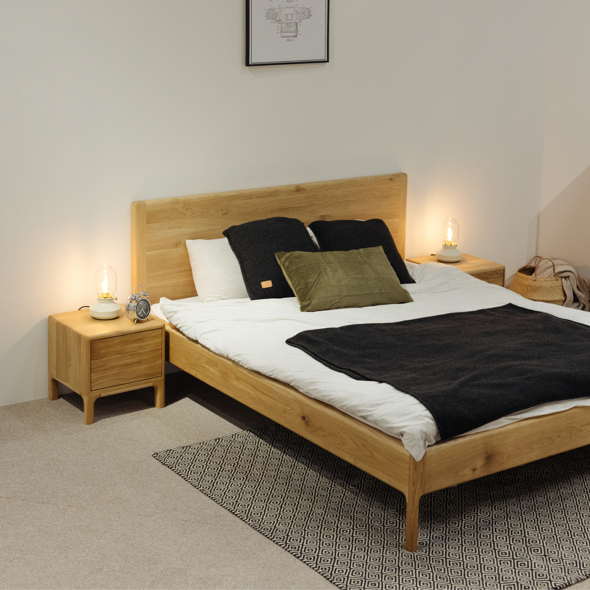 Breithorn Bed in Solid Oak