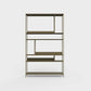ÉTAUDORÉ Floks 01 powder coated steel bookcase in brown olive color