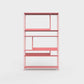 ÉTAUDORÉ Floks 01 powder coated steel bookcase in rose pink