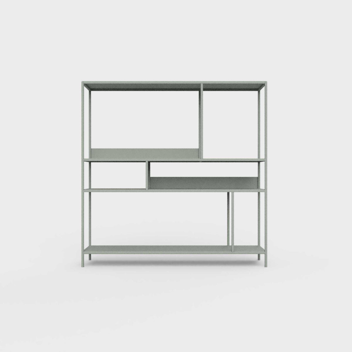 Dark matcha green ÉTAUDORÉ DESIVA shelving unit made from highest quality powder coated steel