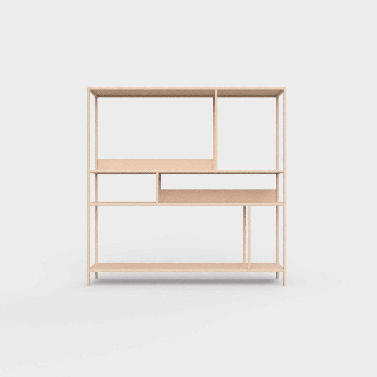 Pastel salmon ÉTAUDORÉ DESIVA shelving unit made from highest quality powder coated steel