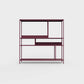 Plum red-purple ÉTAUDORÉ DESIVA shelving unit made from highest quality powder coated steel