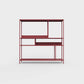 Ruby red ÉTAUDORÉ DESIVA shelving unit made from highest quality powder coated steel