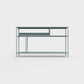 Celadon green color ÉTAUDORÉ DESIVA small shelving unit Floks 03, made to order from highest quality powder coated steel