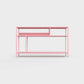 Lily pink color ÉTAUDORÉ DESIVA small shelving unit Floks 03, made to order from highest quality powder coated steel