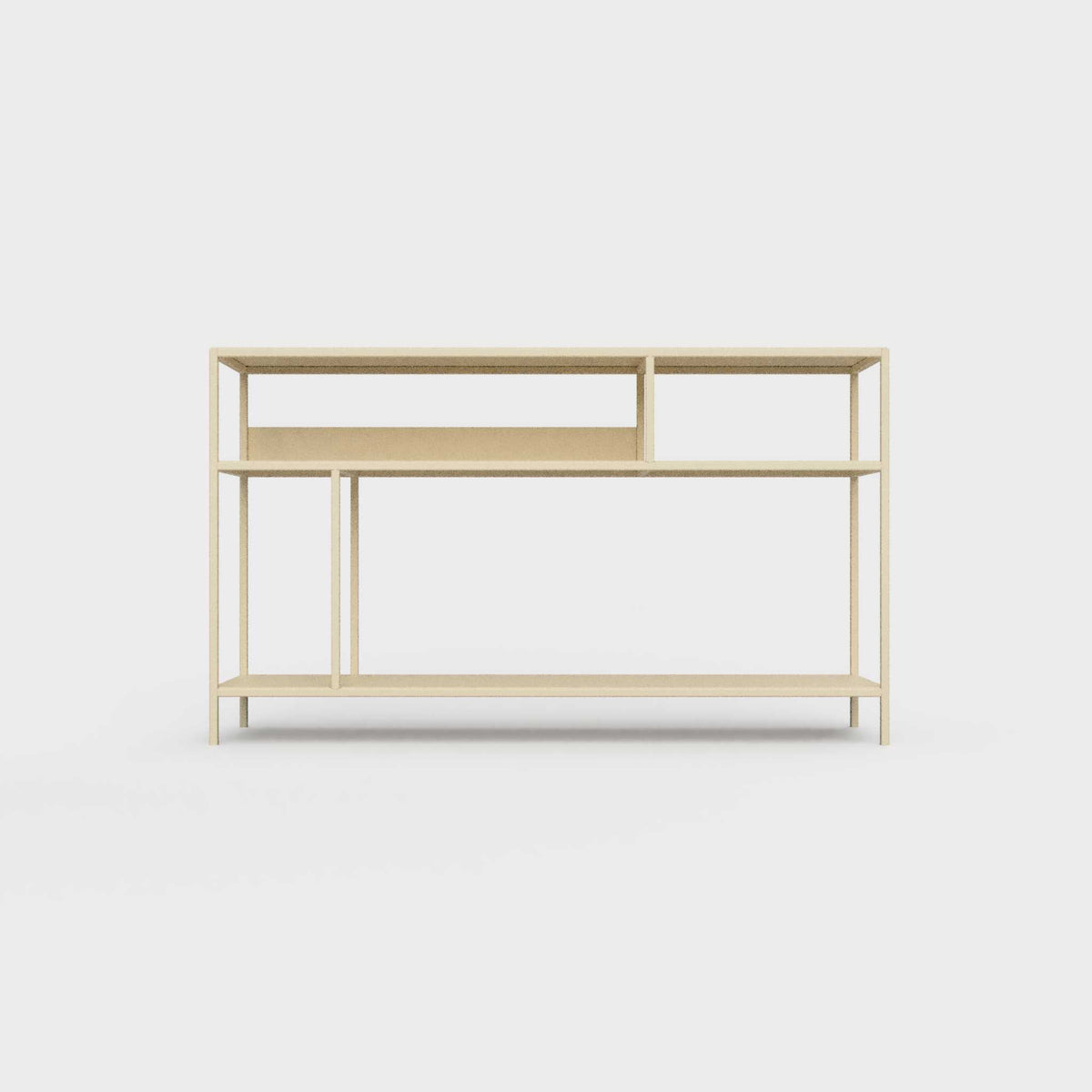 Sand color ÉTAUDORÉ DESIVA small shelving unit Floks 03, made to order from highest quality powder coated steel