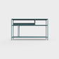 Turquoise green color ÉTAUDORÉ DESIVA small shelving unit Floks 03, made to order from highest quality powder coated steel