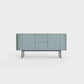 ÉTAUDORÉ Desiva Lumia 01 steel rounded sideboard in celadon green powder coated steel
