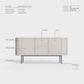 ÉTAUDORÉ Desiva Lumia 01 steel rounded sideboard specifications