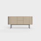 ÉTAUDORÉ Desiva Lumia 01 steel rounded sideboard in khaki powder coated steel