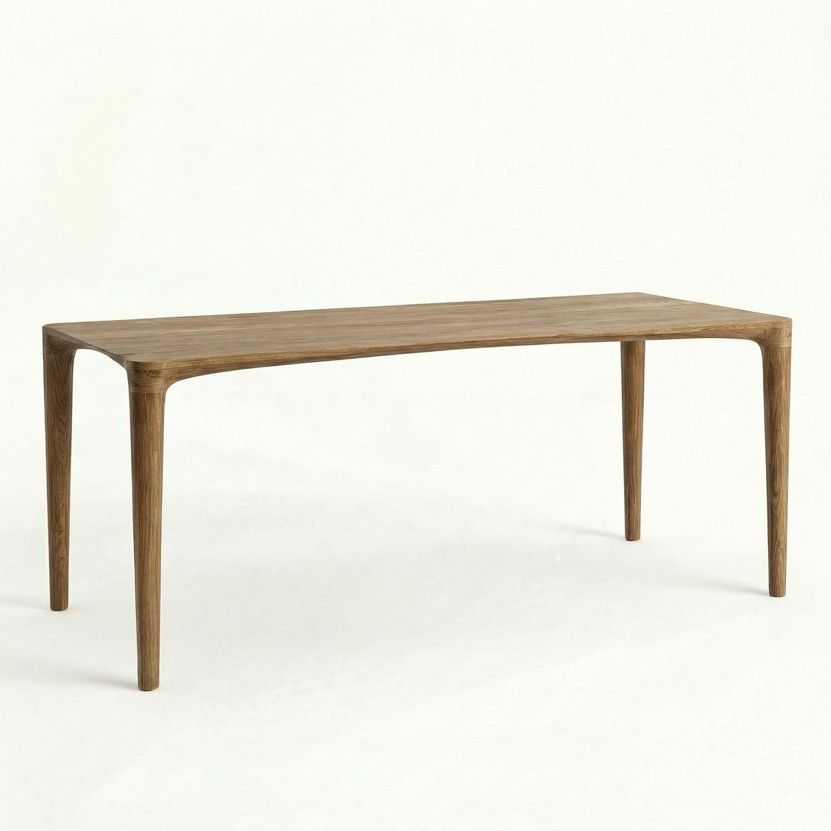 ÉTAUDORÉ L'Argentine Solid Oak Wood rectangular table in smoky finish