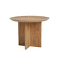 ETAUDORE Otemma Solid Oak Wood Coffee Table in Medium Finish