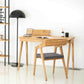 ÉTAUDORÉ Parsenn Solid Oak Wood Chair with Anthracite Gray Upholstery