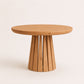 ÉTAUDORÉ Rigi extendable round table in chestnut finish