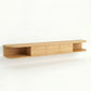 San Salvatore Solid Oak Wall-Mounted Lowboard with Rounded Ends - Natural Finish