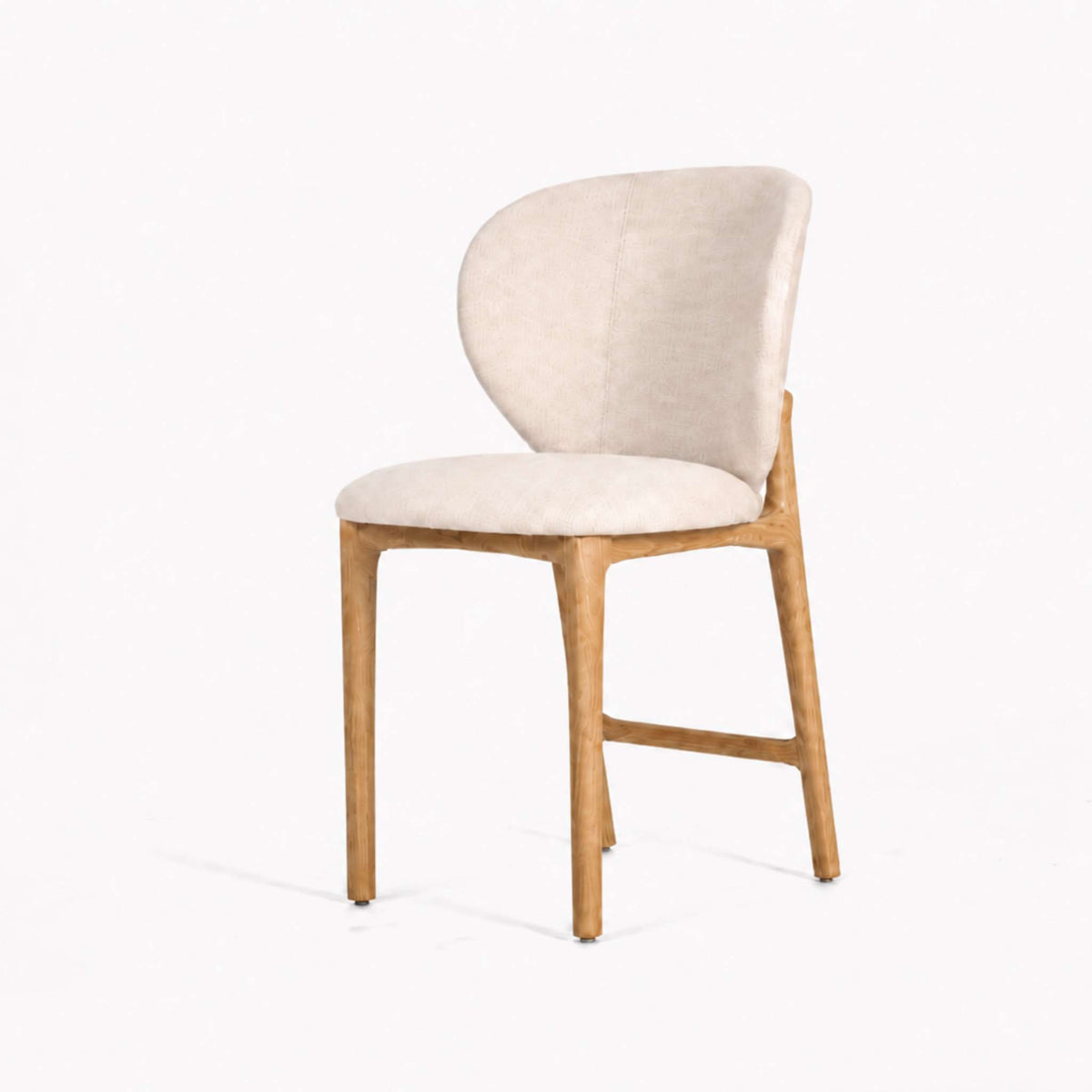 ETAUDORE Uetliberg chair, Mare 02 Fabric, Chestnut solid oak finish