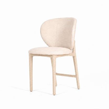 ETAUDORE Uetliberg chair, Mare 02 Fabric, Whitewashed solid oak finish