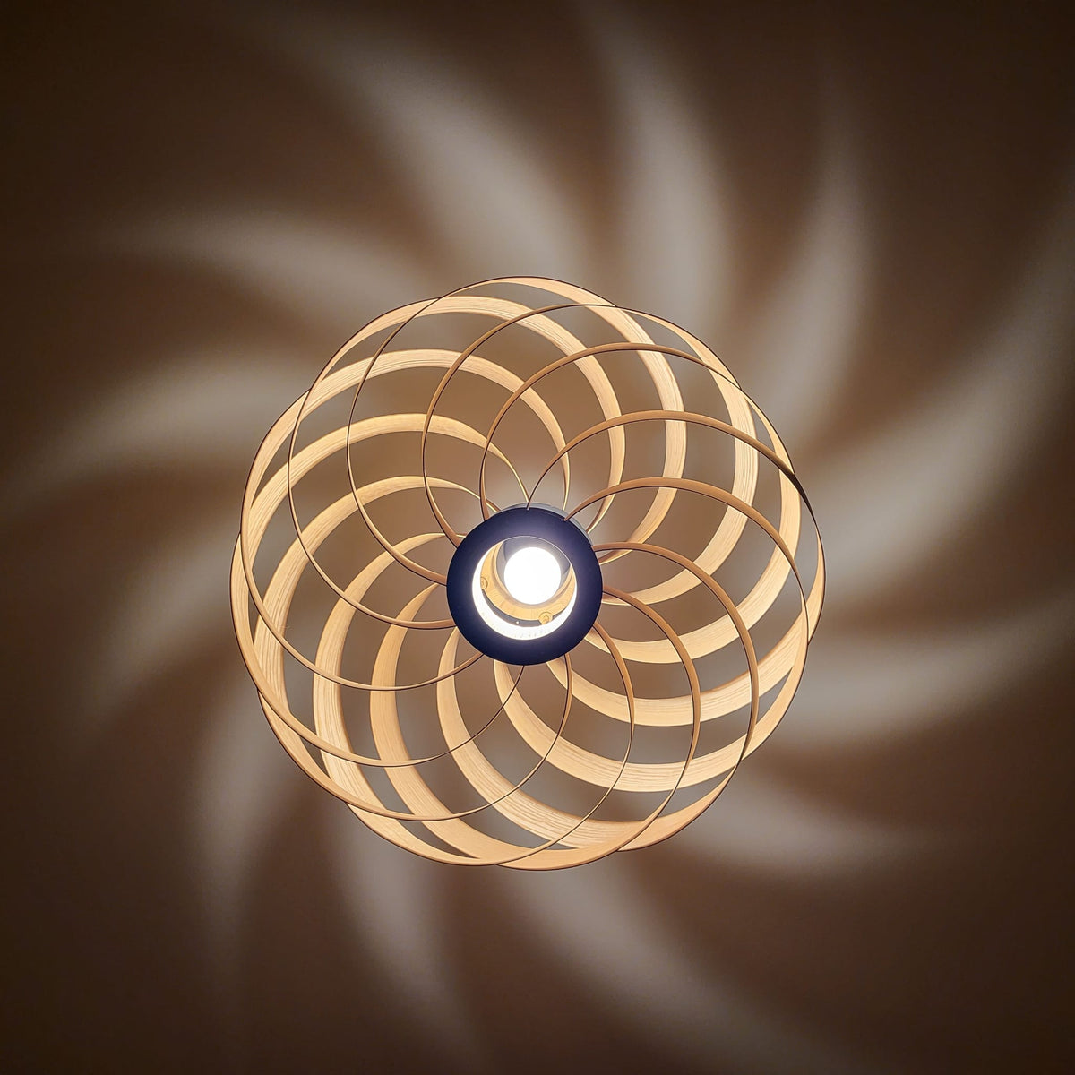Cloud Sculptural Ceiling Lamp in Solid Ash Wood